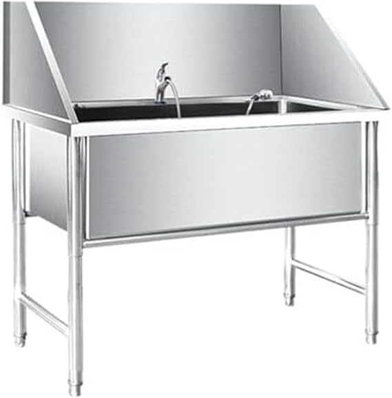 Pet Washing Station, Pool,Dog Bathtub，Dog Grooming Bathtub Bath Tub Stainless steel dog pet grooming bath tub(Depth 50cm/19.7in,80cm/31.5in)