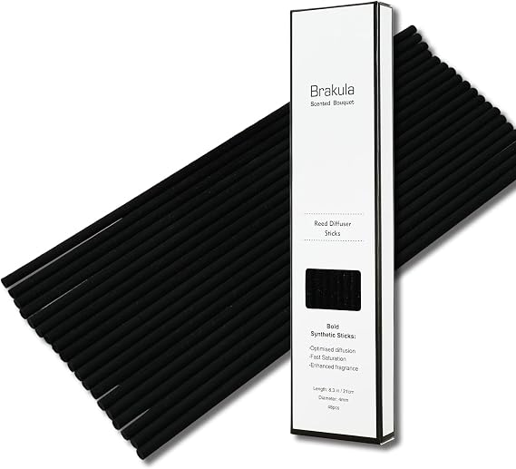 Brakula Reed Diffuser Sticks - 48Pcs Black