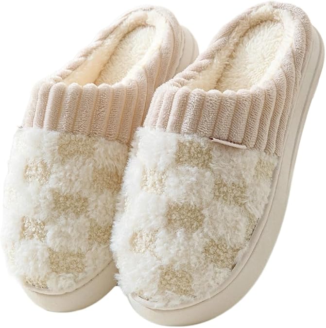 Cozy Plush Winter Slippers Women's Slippers Comfortable Sinking Feeling Slippers Indoor Outdoor Slippers Warm Fuzzy Plush Slippers Thick Soles