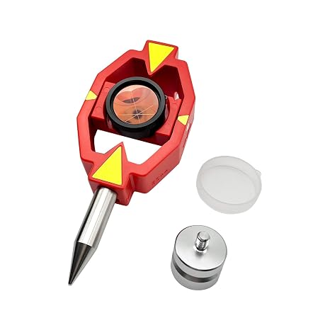 GMP111 Mini Surveying Prism, Compatible with Leica Total Station Measuring Instruments (with tip but Without Pole) - (Copper Plated +17.5mm)