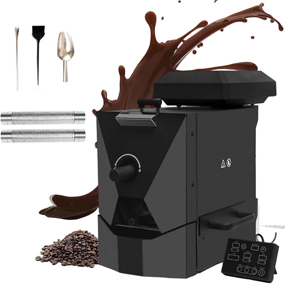 Coffee Roaster Machine, 500g Automatic Electric Coffee Bean Roaster, Smokeless Drum Roasting with 3 Baking Modes for Home and Commercial Use