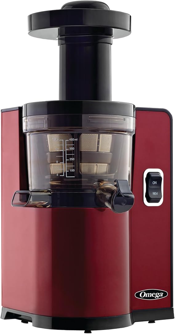 Omega Pure Press Cold Press, Vertical Low-Speed Juicer, in Red (VSJ843QR)