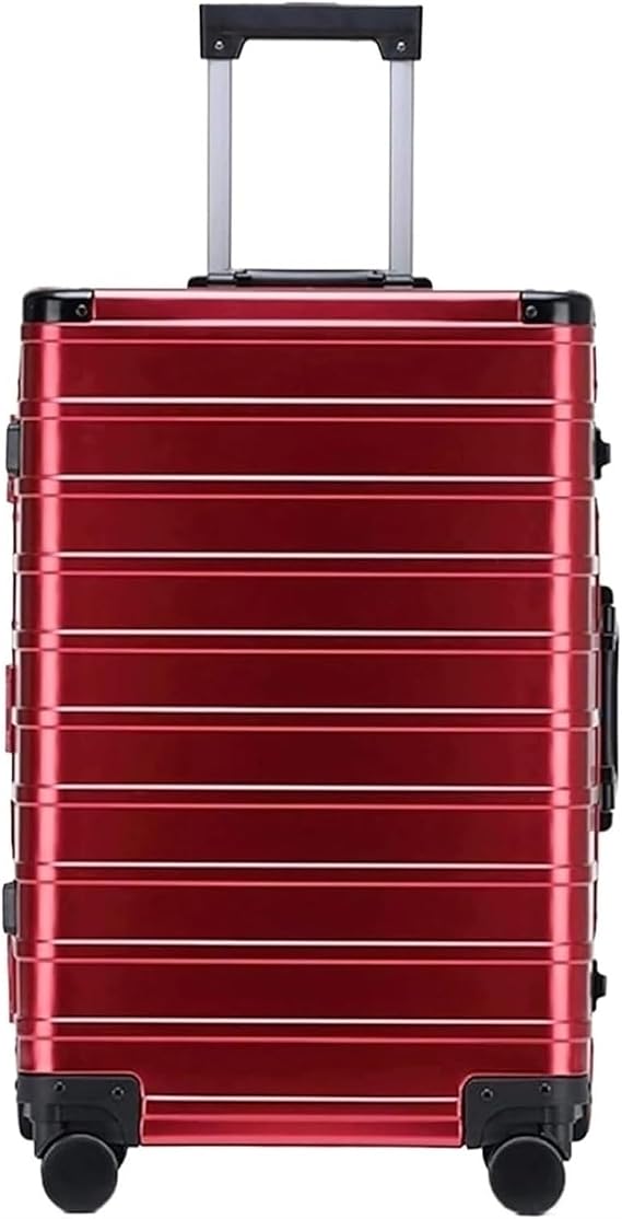 Luggage Classic Aluminum Frame Suitcase with TSA Lock No Zipper with Silent Wheels Suitcases with Wheels(B,29")