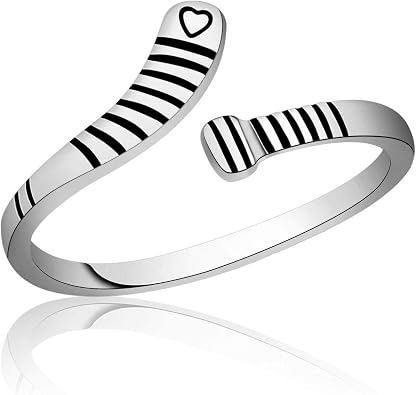TGBJE Adjustable Hockey Ring Hockey Jewelry Hockey Gift Ice Hockey Ring Gift Hockey Lover Gift Hockey Player Gift