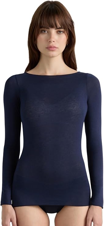 Intimissimi Boat Neck Modal Cashmere Ultralight Top