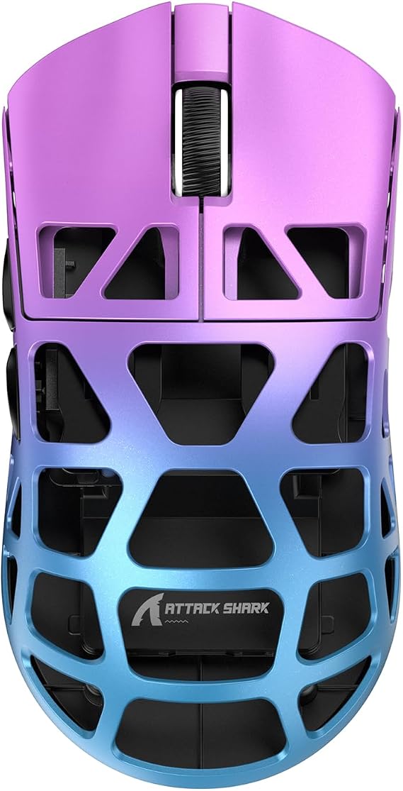 ATTACK SHARK R3 46g Superlight Magnesium Alloy Wireless Gaming Mouse,Purple