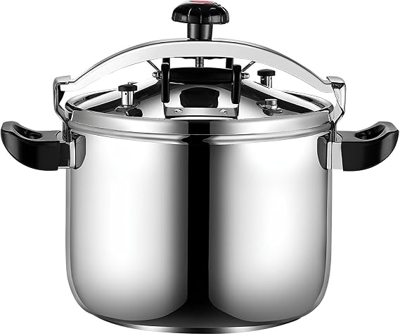 26L Commercial Explosion-Proof Pressure Cooker Large Capacity 304 Stainless Steel High Pressure Cooking Pot for Restaurant Household Kitchen