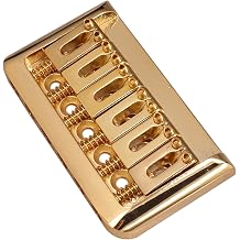 Guitar Fixed Hardtail Bridge Electric Guitar Bridge Saddle for 6 String Fender Strat ST Telecaster Guitar Gold
