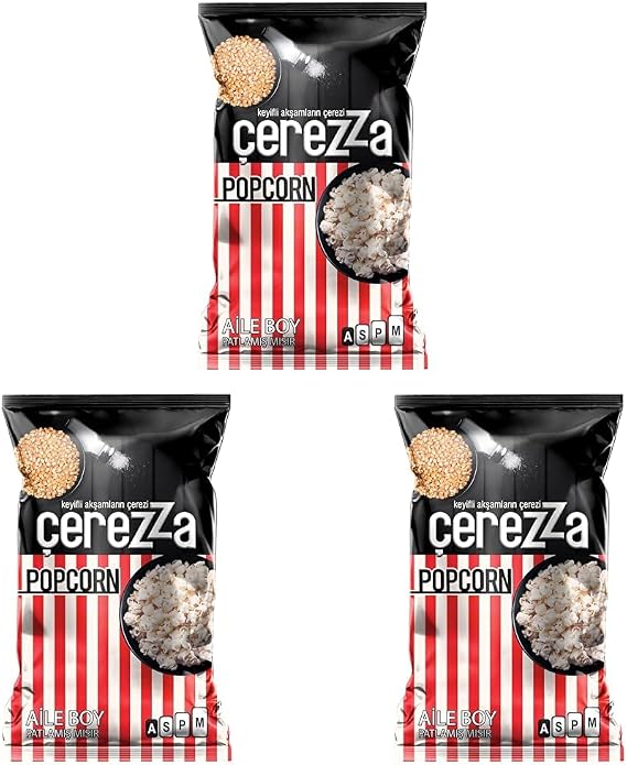 Çerezza Popcorn Aile Süper Boy 80 g 3lü paket