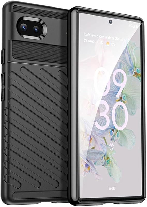 Microcase Google Pixel 6A Thunder Serisi Darbeye Dayanıklı Silikon Kılıf - Siyah