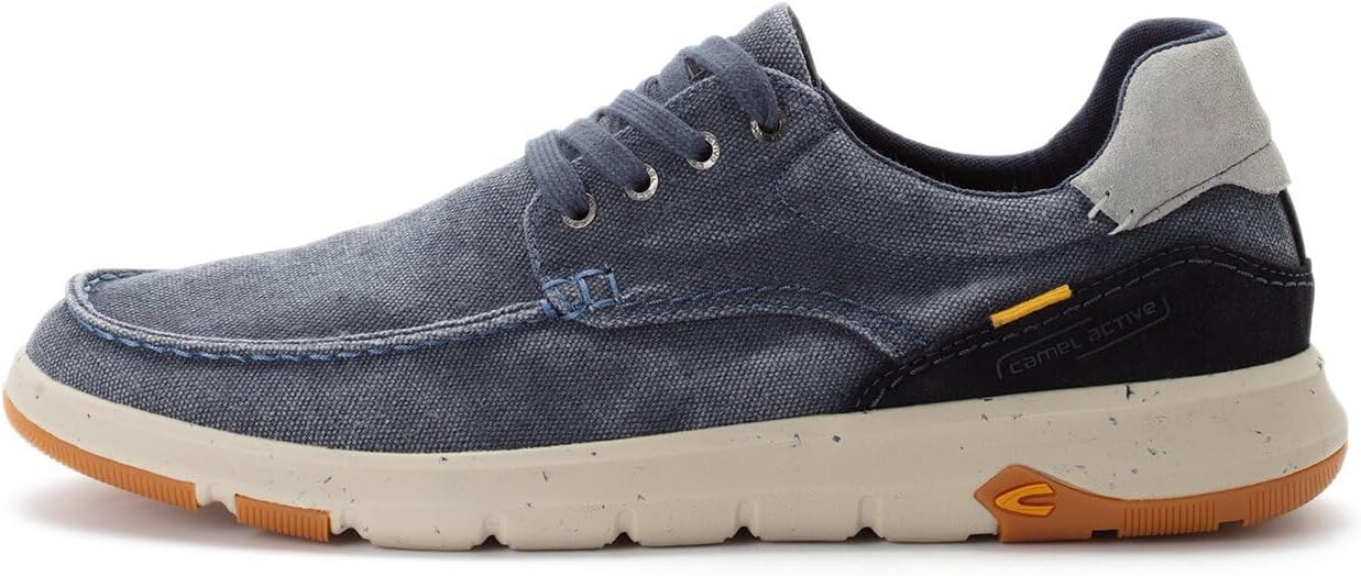 Camel Active Herren Sneaker aus Canvas mit Lederapplikationen