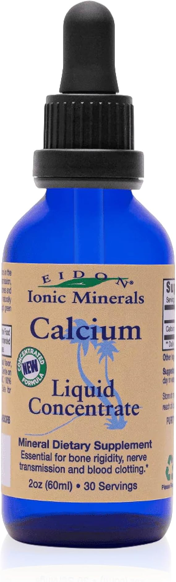 Eidon Ionic Minerals - Liquid Calcium Concentrate for Men & Women - 2 fl oz