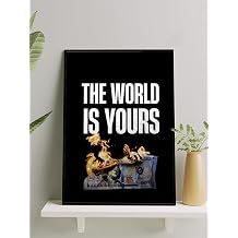 Postermanya Yours, Senin Dünyan Motivasyon Çerçeveli Tablo, Çerçeveli Poster, Ofis, Çalışma Odası Dekorasyon