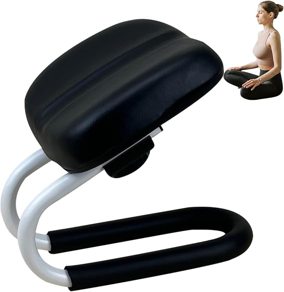 Yoga Stool - Meditation Prayer Stool | Ergonomic Metal Yoga Chair For Hip Support | Metal Kneeling Chair Enhances Comfort | Ergonomic Meditation Bench | Portable Prayer Seat