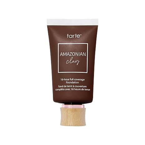tarte Amazonian clay 16-hour full coverage foundation Matte Finish Foundation with Amazonian Clay & Vitamin E for Hydration & Smooth Looking Skin, Vegan & Cruelty Free
