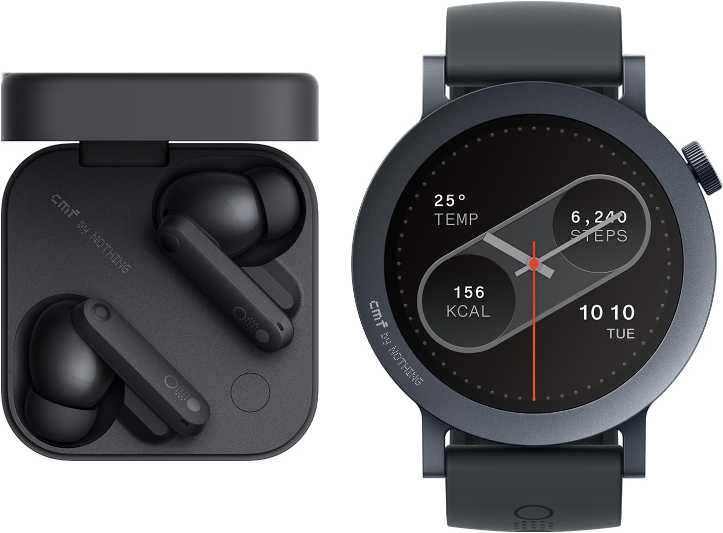 CMF by Nothing Buds Pro 2 Watch Pro 2 Set Wireless Earphones, Noise Cancelling, Up to 50 dB Bluetooth 5.3, 43 Hours Playback, Multi-Point, GPS, Smart Watch, AMOLED, Bluetooth Calling, 120 Types of