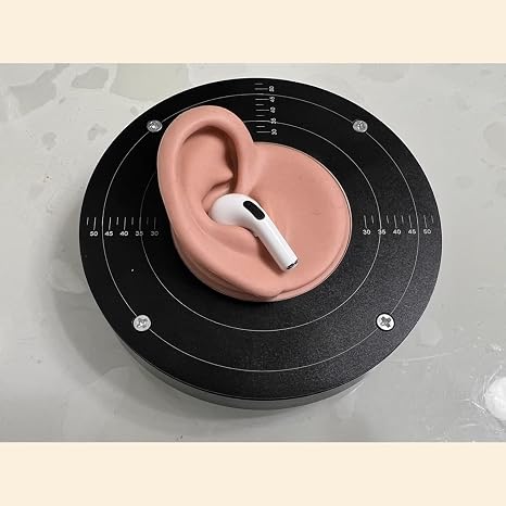 Artificial Soft Ear + Round Test Plate for Testing Headphones Earphones