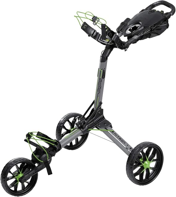 Bag Boy Nitron Golf Push Cart, Battleship Gray/Lime