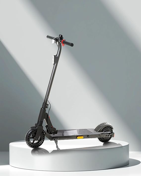 QnQ Electric Scooter 500W Peak Motor, 12 Miles Range & 15 MPH, 8" Flat-Free Tires, UL Certified, Foldable Electric Scooter for Adults, Teens and Big Kids