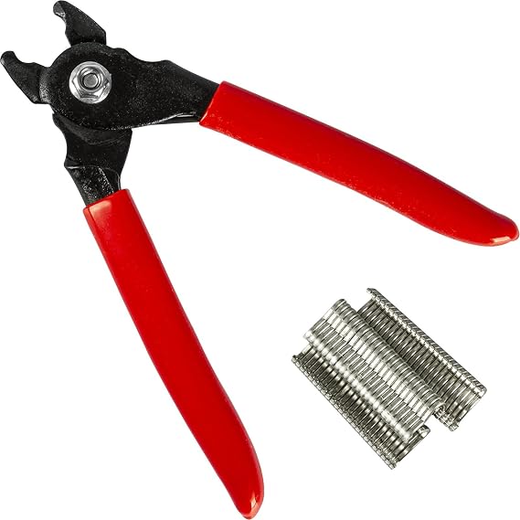 BROWIN Sausage Clipper 313313 Hand Clipper + 60 Clips in Set for Professional Sealing of Sausages with Artificial or Natural Bowels