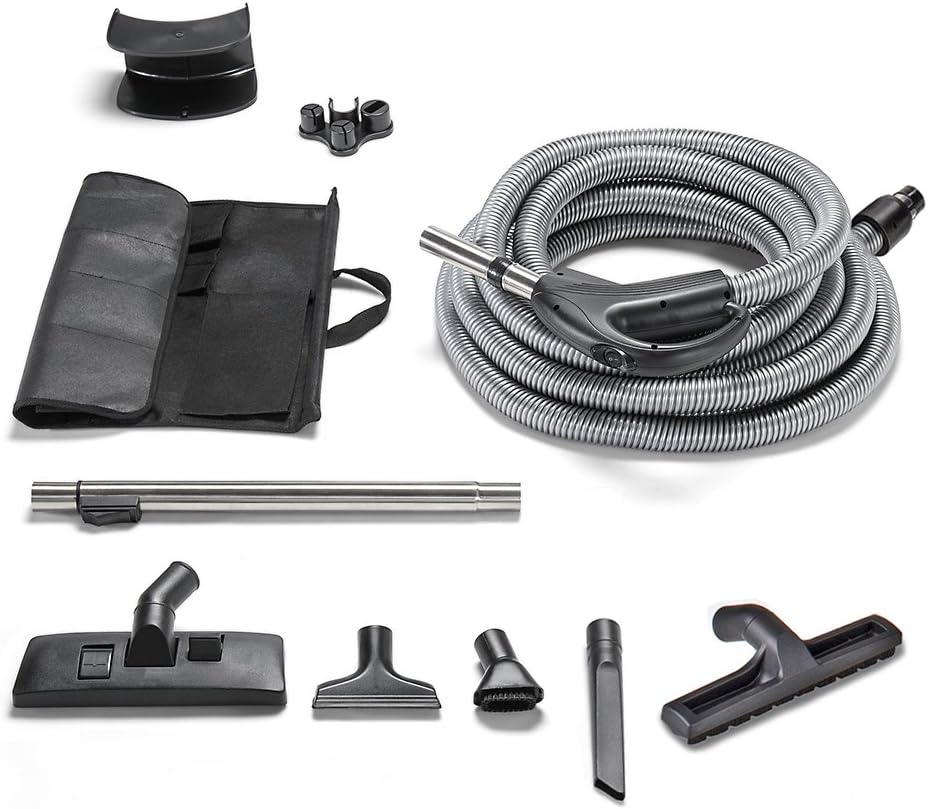 GV 30 Foot Universal Central Vacuum Replacement Hose and Tools with Two Way Switch