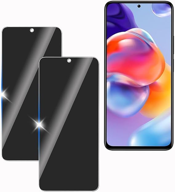 Privacy Screen Protector for Xiaomi Redmi Note 11 Pro+ 5G，Anti-Spy Tempered Glass Film, Fingerprint ID Compatible, Drop Resistant,Touch Sensitive, No Bubbles，2-Pack
