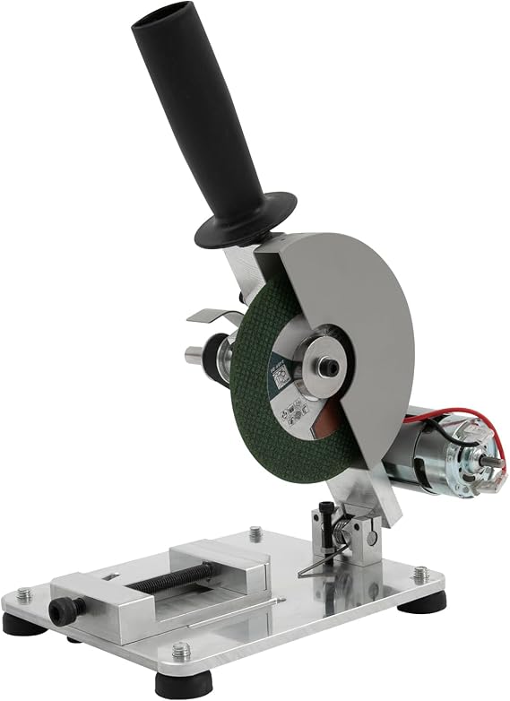 4" Mini Table Saw, 9000r/Min 110V Mini Miter Saw Small Hobby Chop Saw for Crafts, for Crafts, 0-45 Angle and Height Adjustable, Micro Cutting Machine for Soft Metal, Iron Sheet