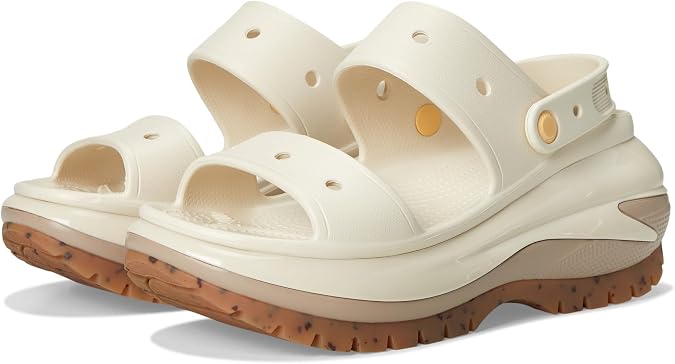 Crocs Üniseks Yetişkin Classic Mega Crush Sandalet, Dolgu Topuk