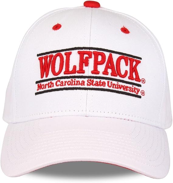 NCAA North Carolina State Wolfpack Unisex NCAA The Game bar Design Hat, White, Adjustable