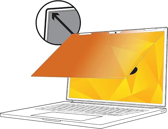 3M Gold Frameless Privacy Filter For 14" Widescreen Laptop, 16:9 Aspect Ratio