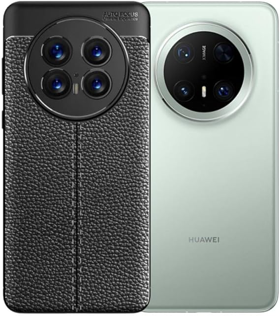 Microcase Huawei Mate 70 Pro/Mate 70 Pro Plus ile Uyumlu Leather Serisi Deri Efekt Silikon Kılıf - Siyah Al3337