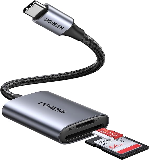 UGREEN USB C Kart Okuyucu SD/ TF Kart Okuyucu Thunderbolt 3 Harici Bellek Kartı Okuyucu