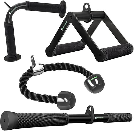 QPARVERS Cable Machine Attachment Set LAT Pulldown Attachments Weight Machine Accessories for Home Gym