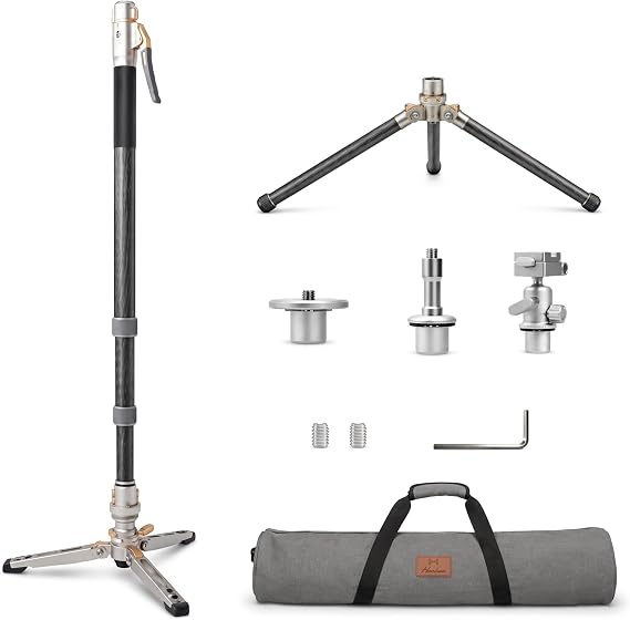 HARLOWE Rocket Carbon Fiber Monopod, Camera Stand with Tripod Feet