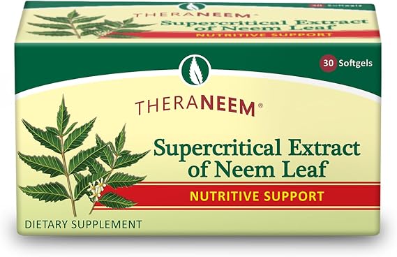 THERANEEM Supercritical Neem Leaf Supplement for Women and Men, 30 Softgels