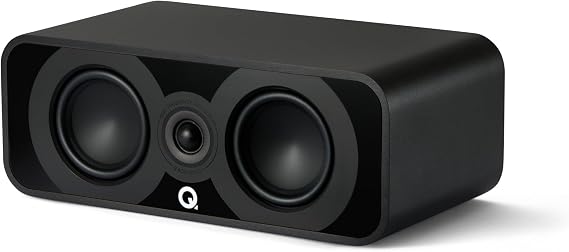 Q ACOUSTICS 5090 Centre Speaker Satin Black - 2 x 4.5 Mid/Bass Driver, 1 x 1 Tweeter - TV Speakers for Surround Sound System - Vinyl Record Player Speakers Hifi, Gaming PC Speakers