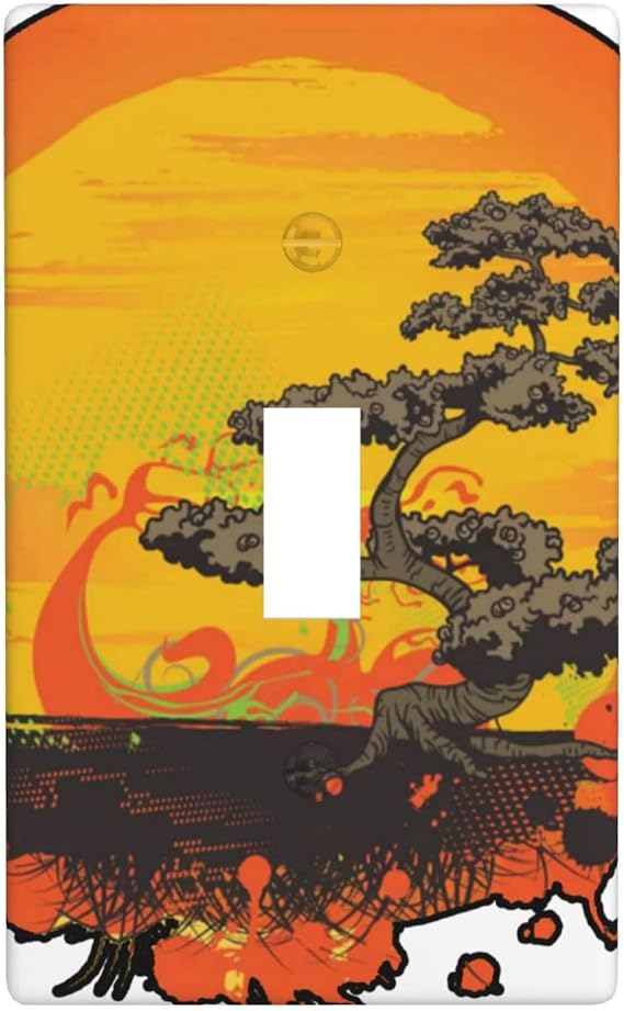 Bonsai And Tree Pc Decorative Wall Panel, A Medium-Sized Non Breakable Thermoplastic Panel Cover Used For Decorating Socket Switches