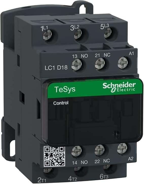 Schneider Electric, TeSys D contactor - 3P(3 NO) - AC-3-440 V 18 A - 230 V AC coil, LC1D18P7