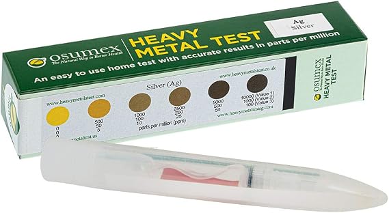 Heavy Metal Test Silver Test Kit Regular 1 Pack - At Home Water Testing Kits for Drinking Water, Heavy Metal Test Kit Water Tester, Silver Water Testing Kit for Water, Food, Urine, Other Materials