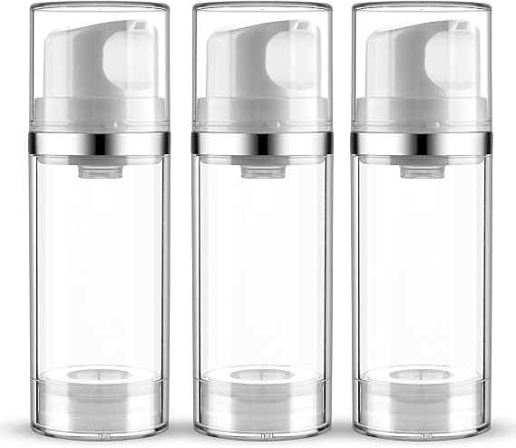 Cosywell Airless Pump Dispenser Bottles 3.4oz/100ml 3 Pack