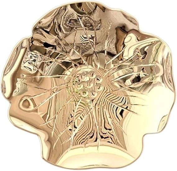 Stereo Resin Background Wall Decoration Carp Fish Lotus Leaf Gold Wall Pendant(Lotus Leaf Gold-L)