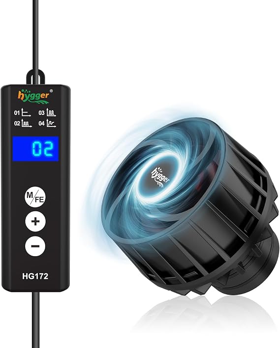 hygger Lite Wave Maker for 10-50 Gallon Aquariums, 792 GPH Magnetic Base