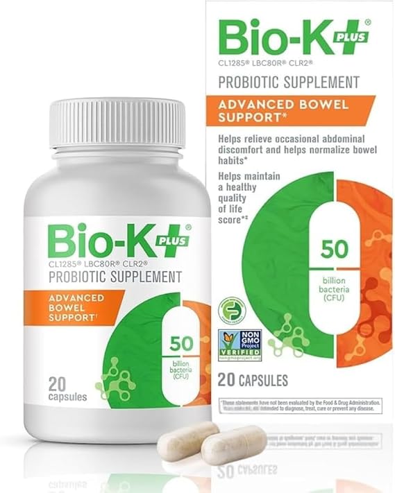 Bio-K+ Advanced Bowel Probiotic, 50B CFU, FODMAP Friendly, Vegan, 20 Caps
