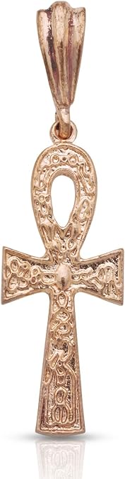 Better Jewelry Real Copper Etched Ankh Pendant, Charm