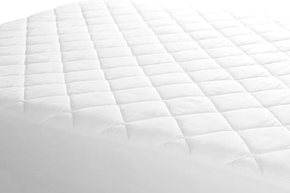 Linens Limited - Mattress Protector, Double Bed, Anti Allergy Quilted Mattress Cover, Snug Fit, Soft and Luxurious, Durable, Easy to Clean