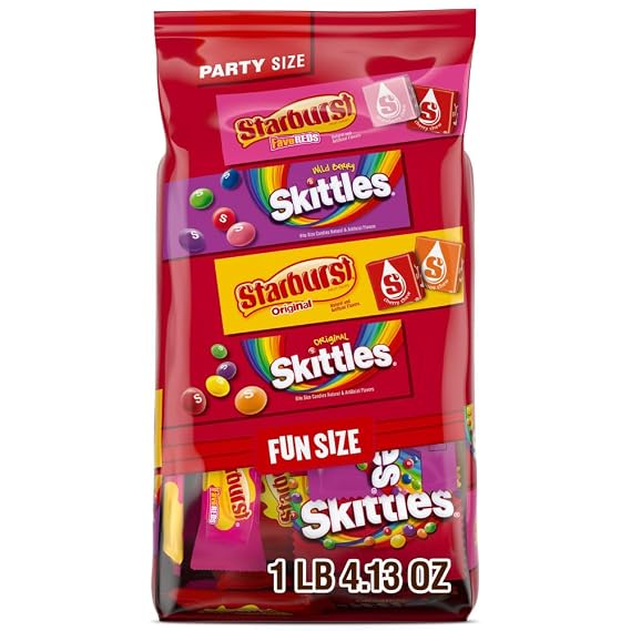 SKITTLES Original, Wild Berry & STARBURST Fun Size Variety Bag, 20.13 oz