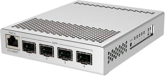 MikroTik CRS305-1G-4S+in Network Switch Managed Gigabit Ethernet (10/100/1000) Ethernet Power (PoE) White