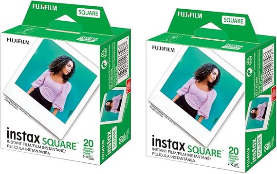 Fujifilm 2 Pack instax Square Instant Color Film, Twin Pack