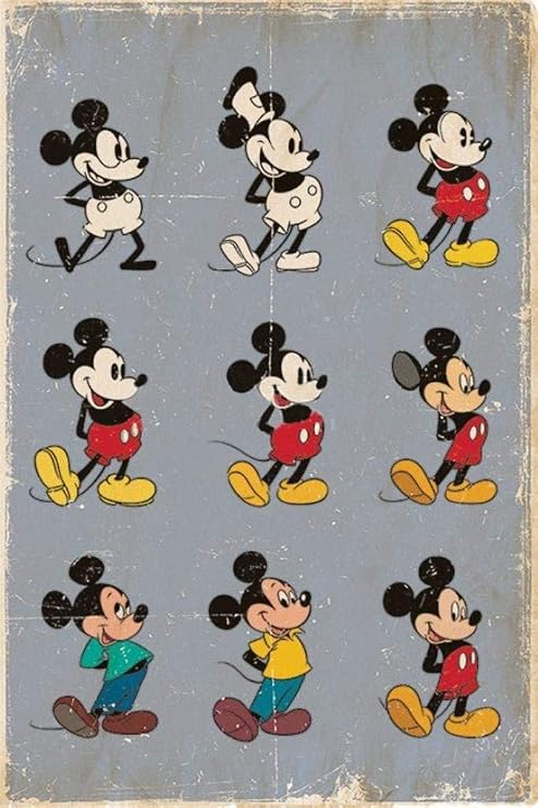 Mickey Mouse Evolution Poster - 91.5 x 61cms (36 x 24 Inches)