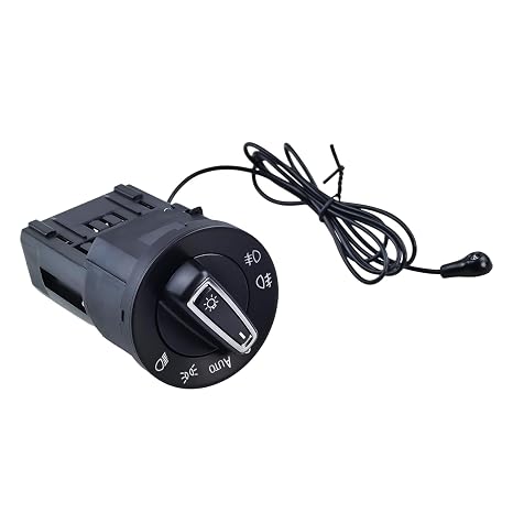 Automatic Headlight Switch Light Sensor Module Headlight Button Module with Automatic On/Off Light Sensor Car Lamps Control Switch 1C0941531 3BD941531 3BD941531A Suitable for Golf MK4 B5 (On)